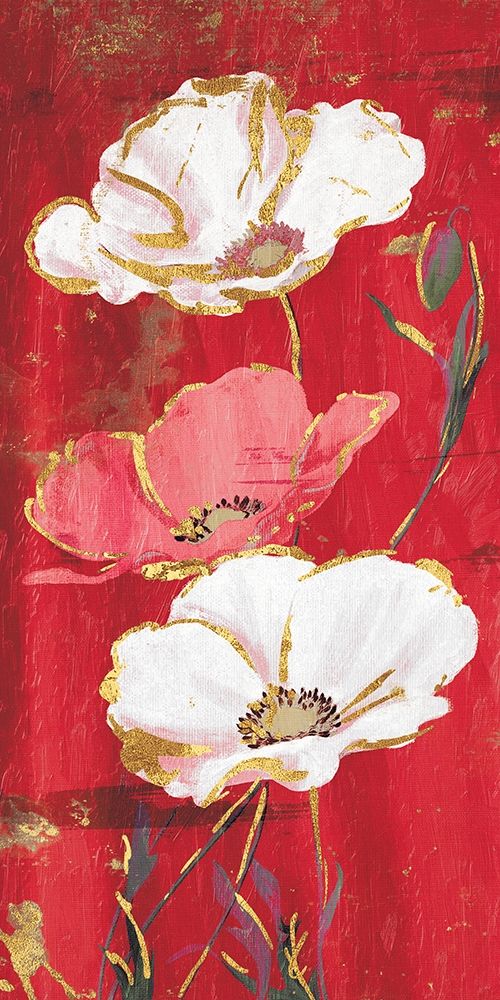 Red Gold Florals art print by Jace Grey for $57.95 CAD