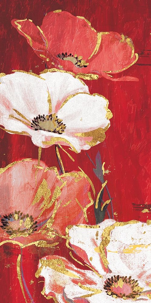 Red Gold Florals Mate art print by Jace Grey for $57.95 CAD