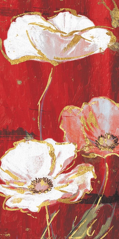 Red Gold Florals Mate Three art print by Jace Grey for $57.95 CAD