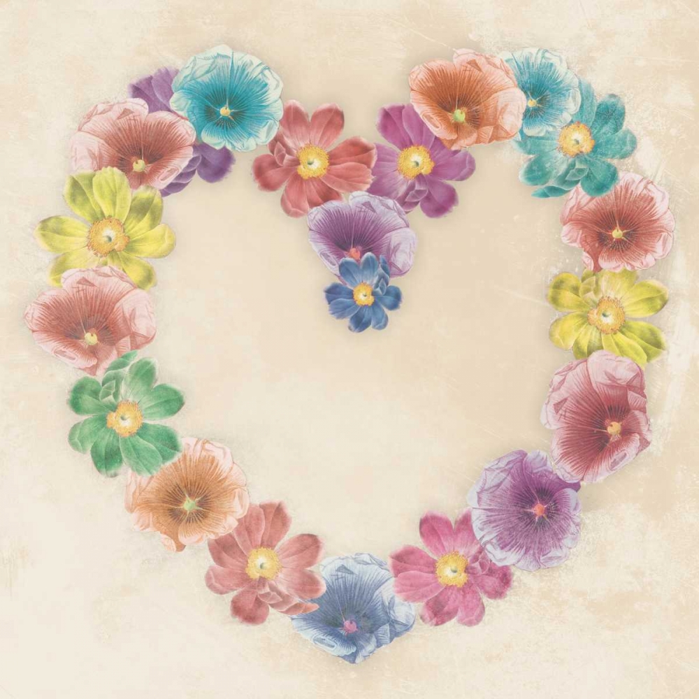 Floral heart art print by Jace Grey for $57.95 CAD