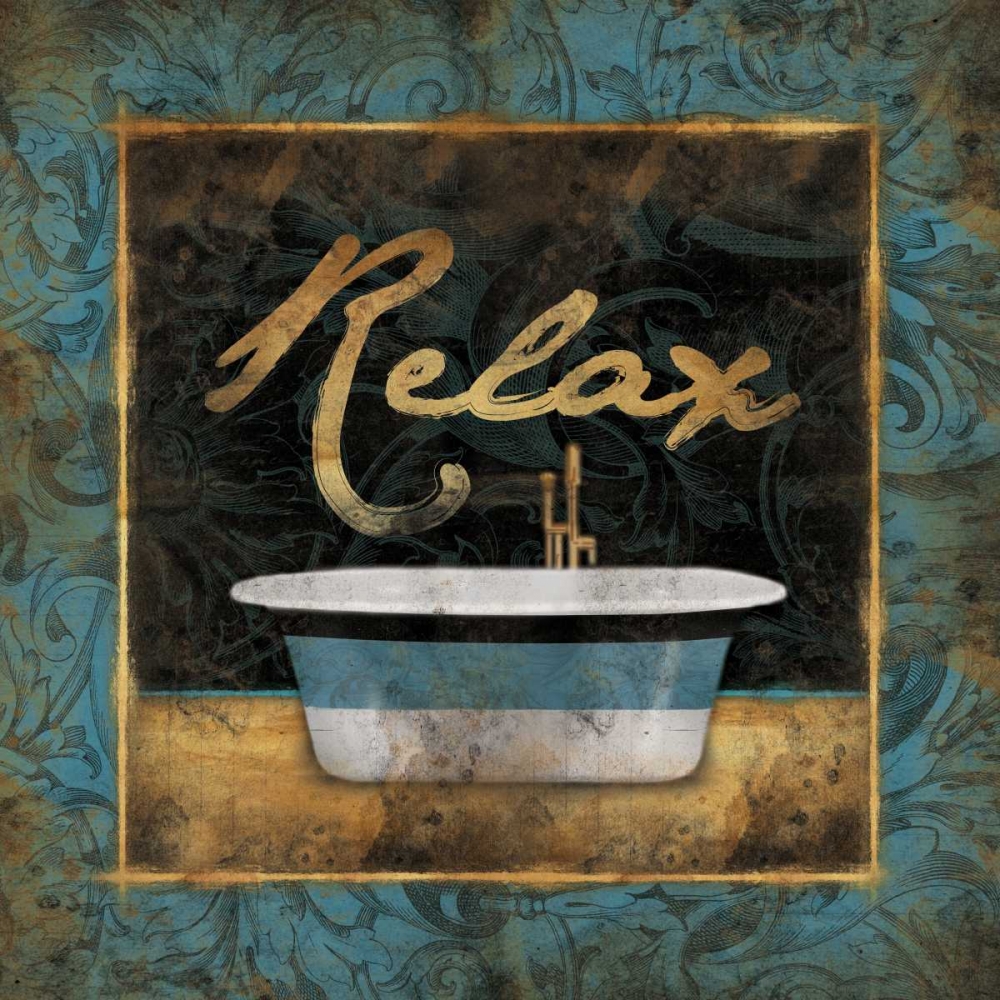 Relax Bordered Blue art print by Jace Grey for $57.95 CAD