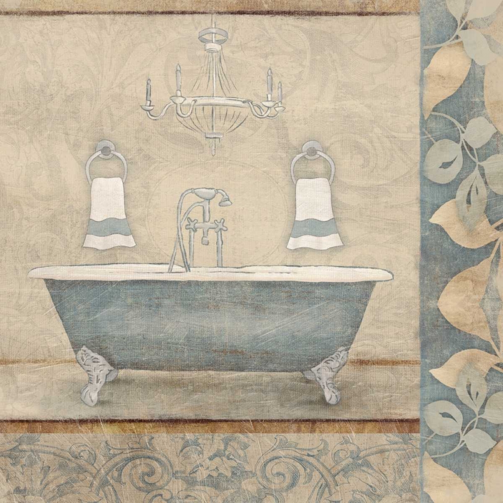 Bath floral pattern blue 1 art print by Jace Grey for $57.95 CAD