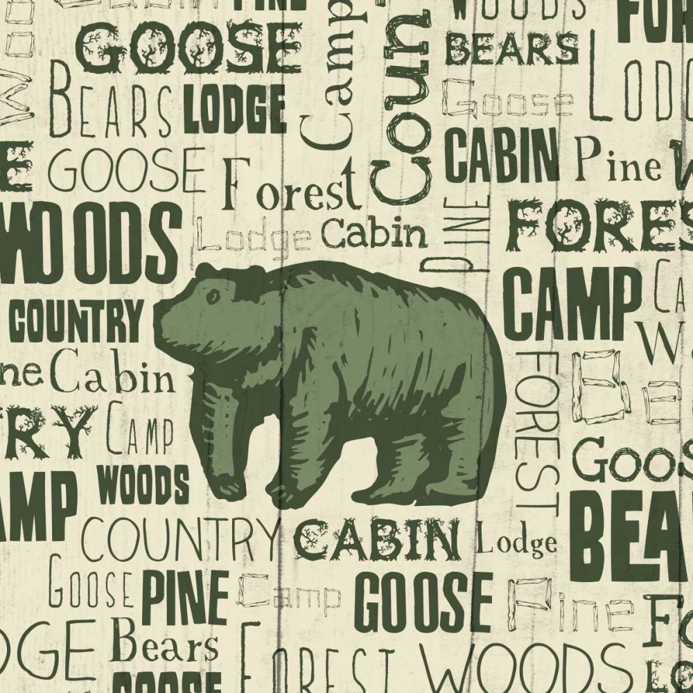 Bear Typography art print by Jace Grey for $57.95 CAD