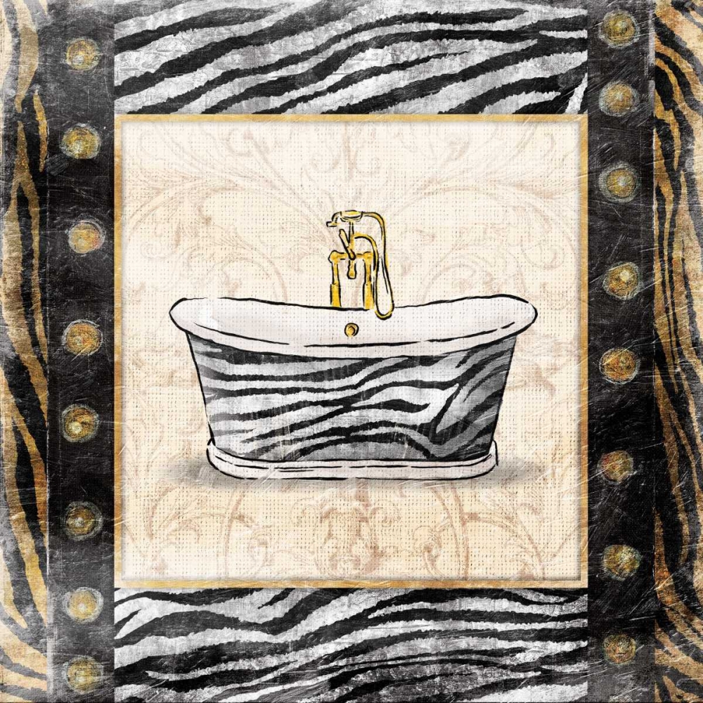 Black gold zebra bath art print by Jace Grey for $57.95 CAD