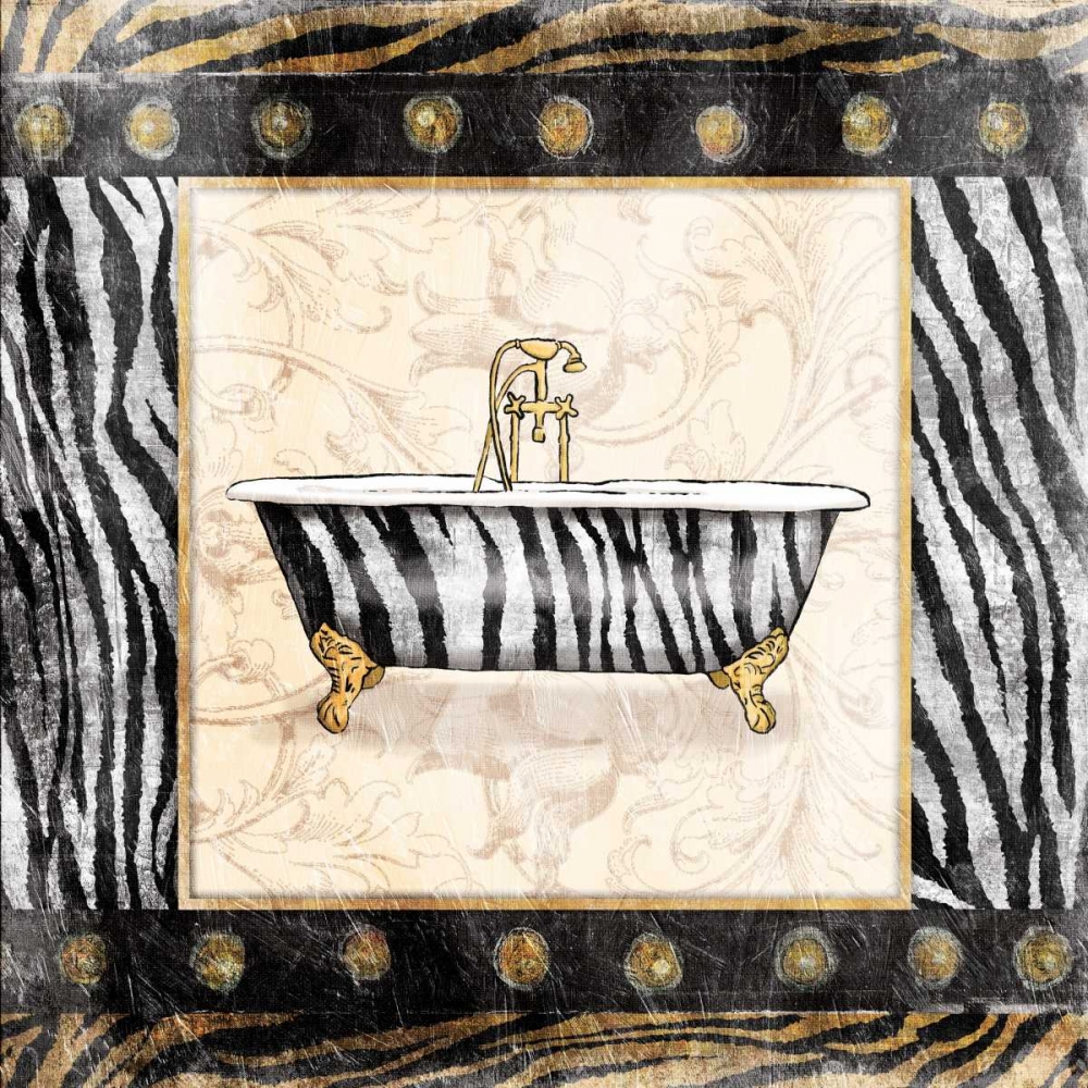 Black gold zebra bath mate art print by Jace Grey for $57.95 CAD