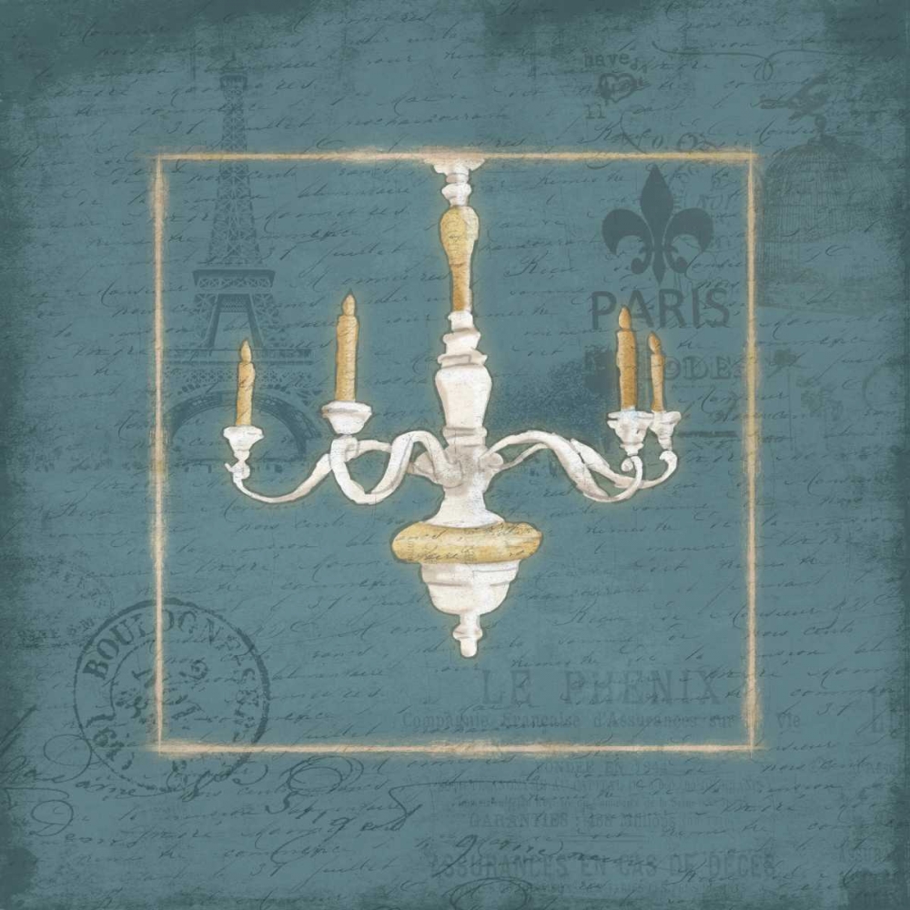 Blue chandelier art print by Jace Grey for $57.95 CAD