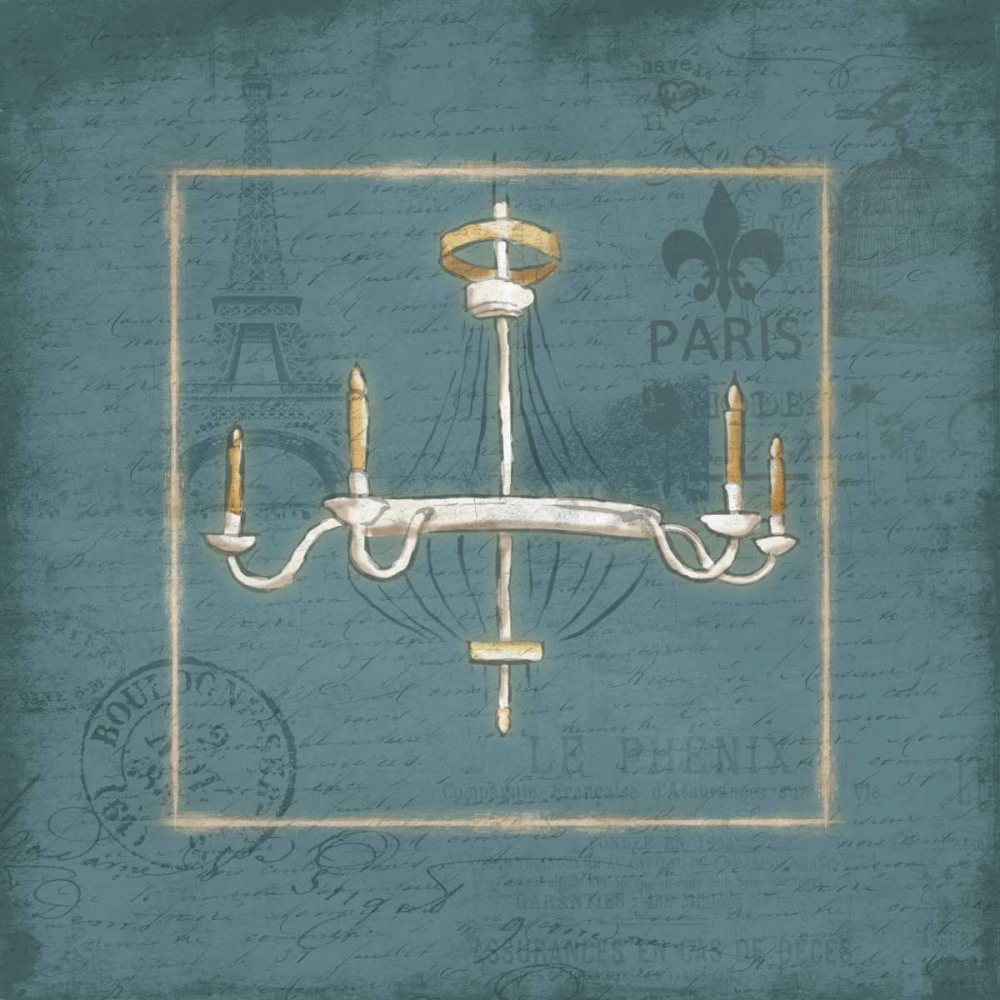 Blue chandelier Mate art print by Jace Grey for $57.95 CAD