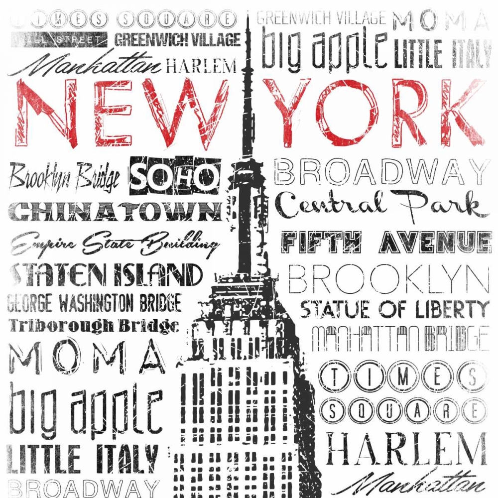 New York Words Mate art print by Jace Grey for $57.95 CAD