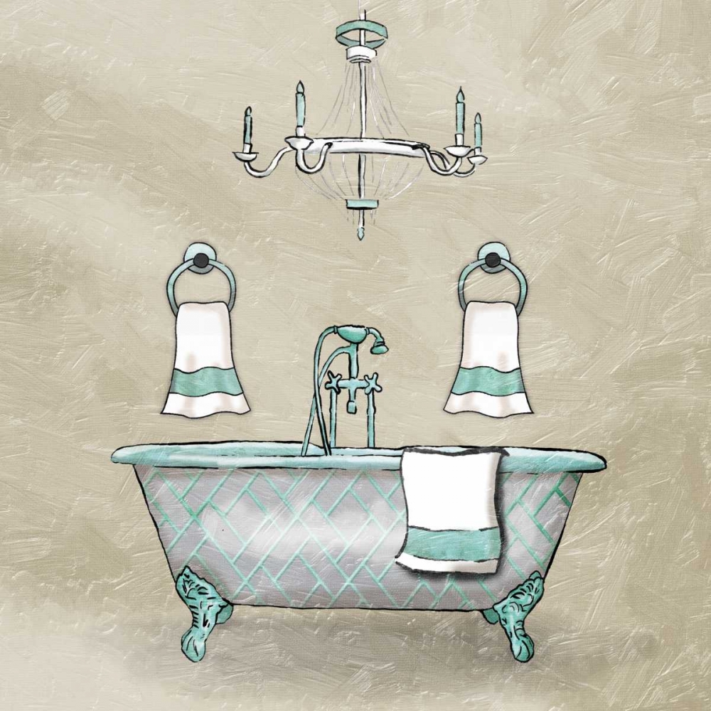 Teal Calm Bath art print by Jace Grey for $57.95 CAD