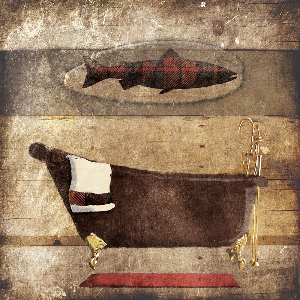 Cabin Salmon art print by Jace Grey for $57.95 CAD