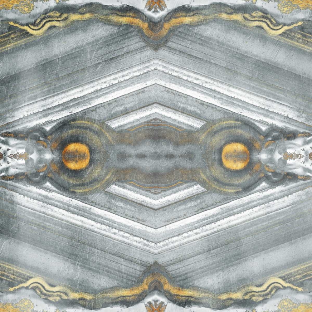 Kaleidoscope Gold And Grey art print by Jace Grey for $57.95 CAD