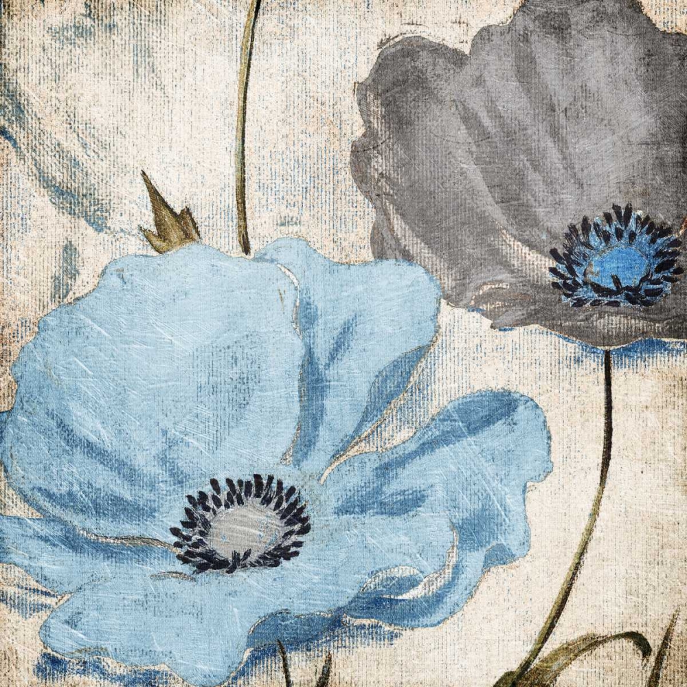 Soft Floral Blue Gray art print by Jace Grey for $57.95 CAD