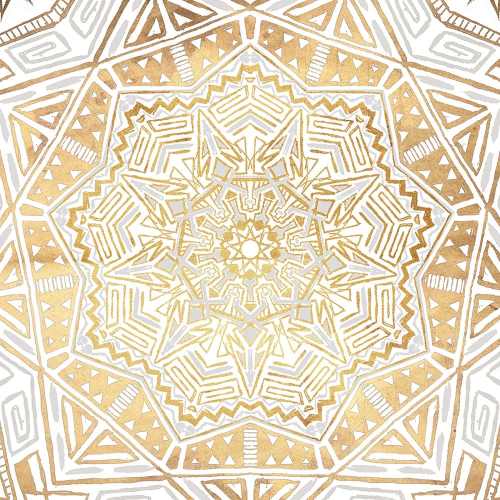 Gold Silver Mandala art print by Jace Grey for $57.95 CAD