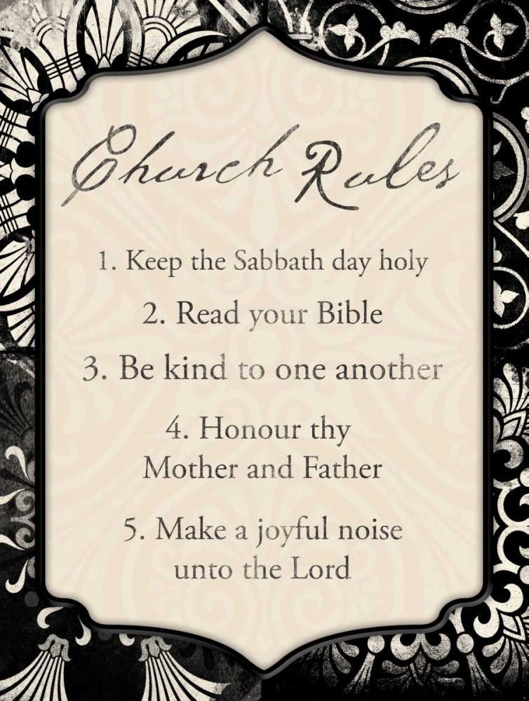 Church Rules mate art print by Jace Grey for $57.95 CAD