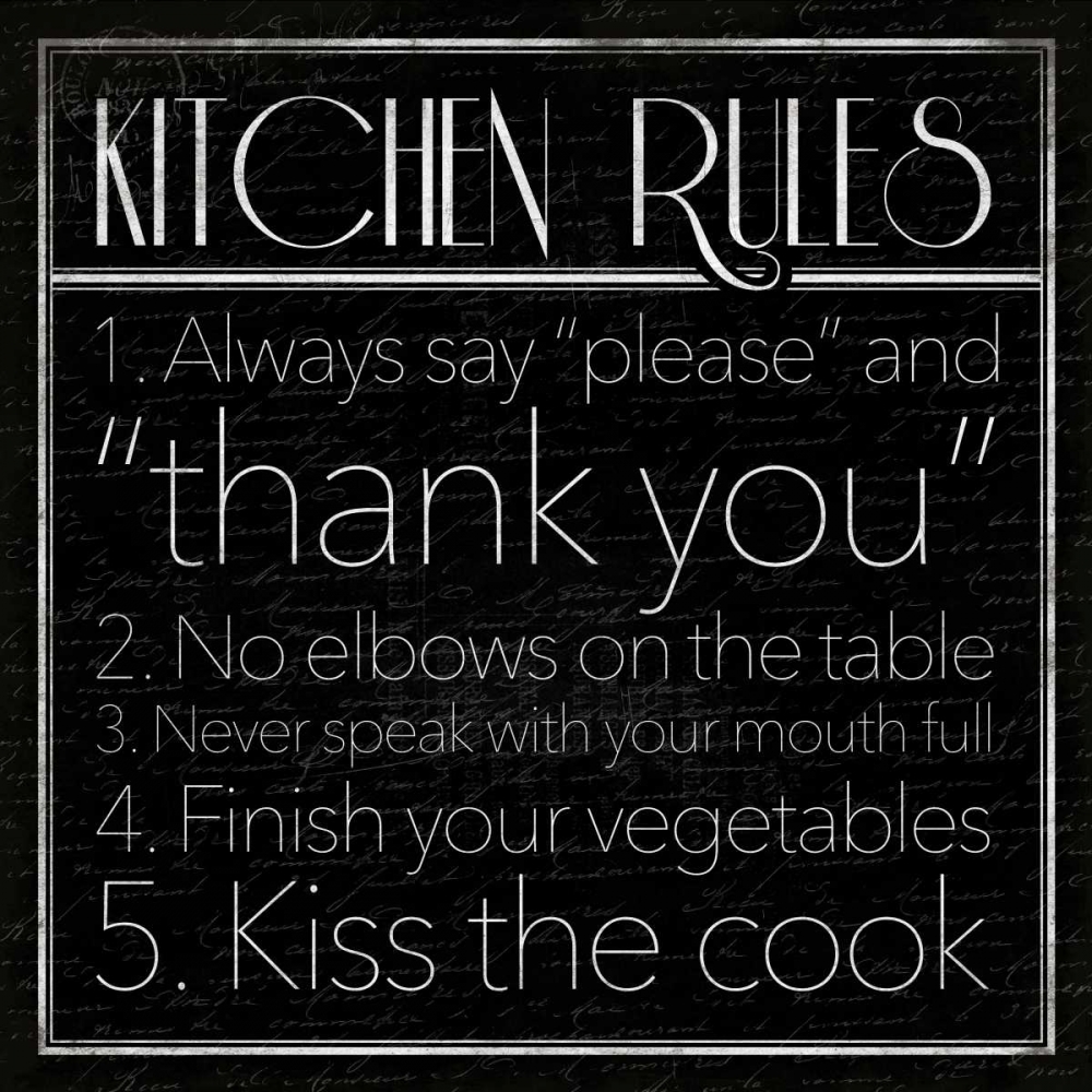 Kitchen Rules art print by Jace Grey for $57.95 CAD