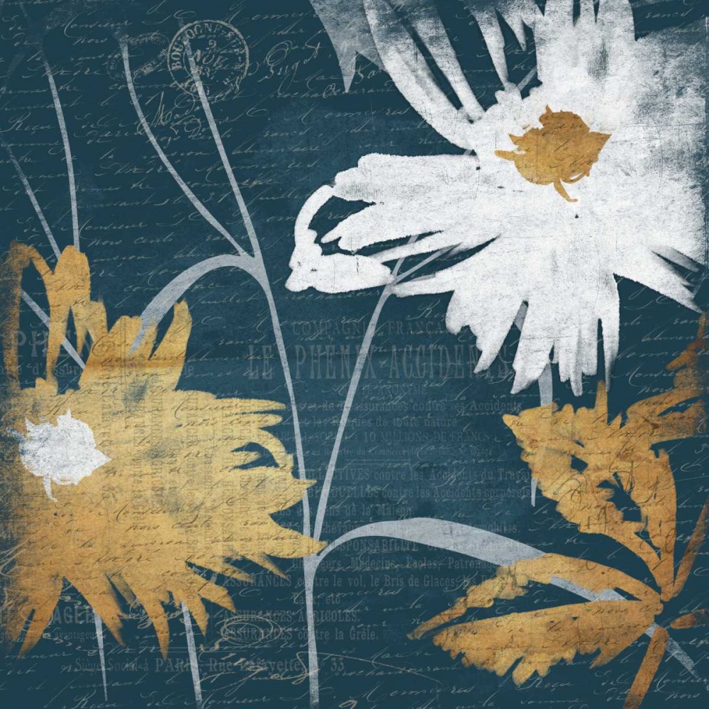 BLUE FLORAL SKETCH MATE art print by Jace Grey for $57.95 CAD