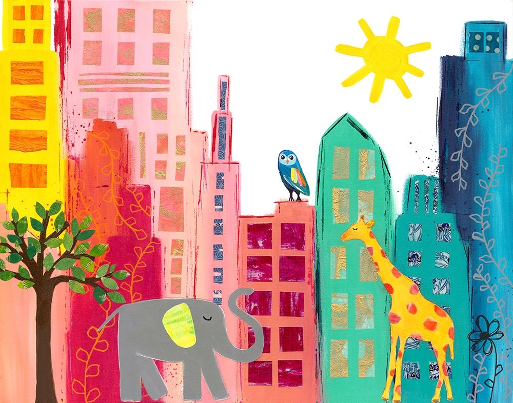 Animals in the City art print by Jennifer McCully for $57.95 CAD