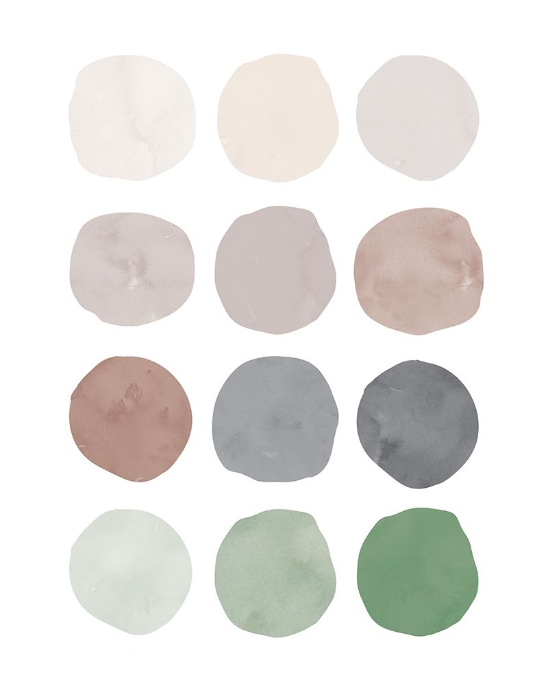 WatercolorDots_WarmPalette_MoreTexture art print by Jennifer McCully for $57.95 CAD