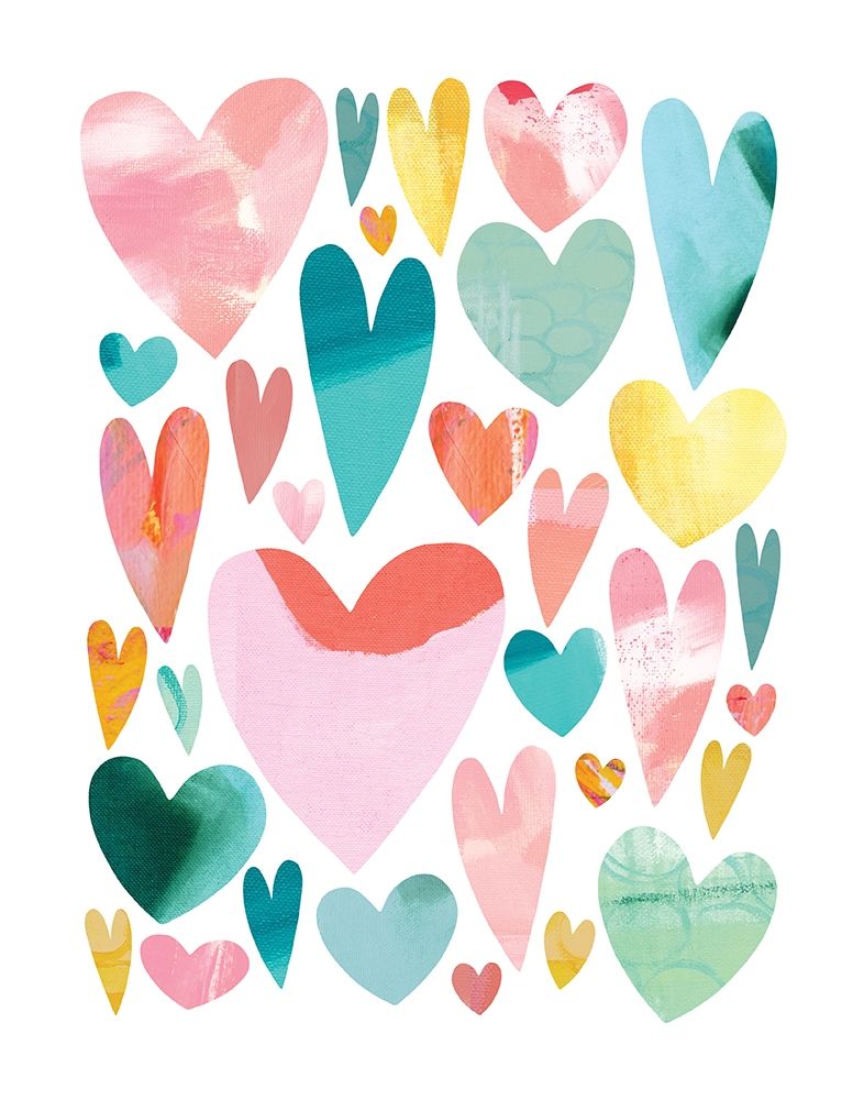 Floating_Hearts art print by Jennifer McCully for $57.95 CAD