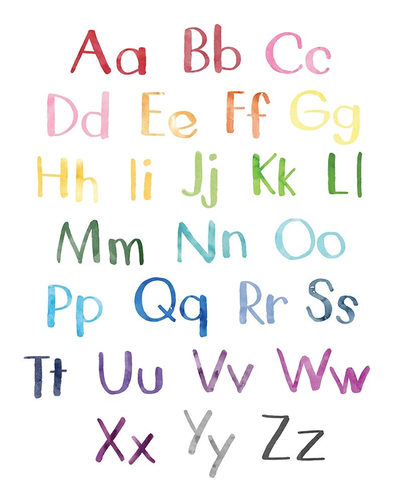 Watercolor Alphabet 2 art print by Jennifer McCully for $57.95 CAD