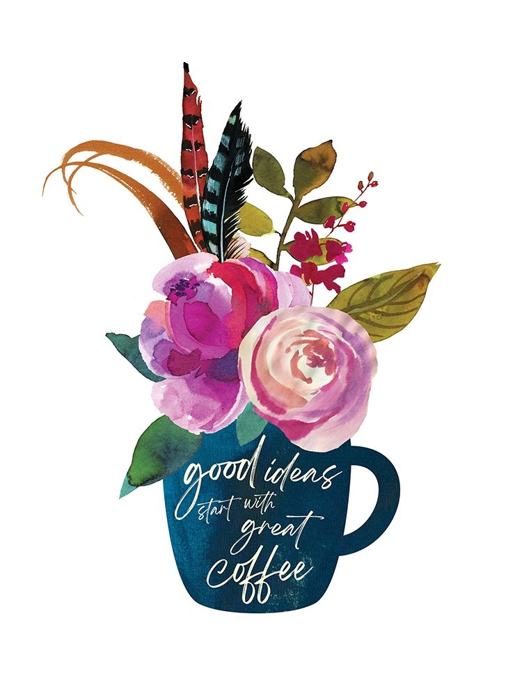 Good Ideas Great Coffee art print by Jennifer McCully for $57.95 CAD