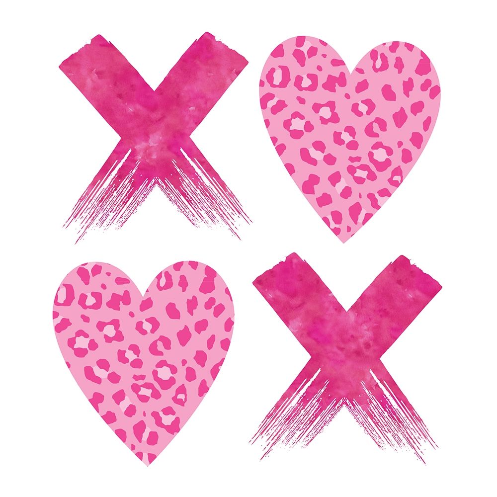 XOXO Pink Leopard art print by Jennifer McCully for $57.95 CAD