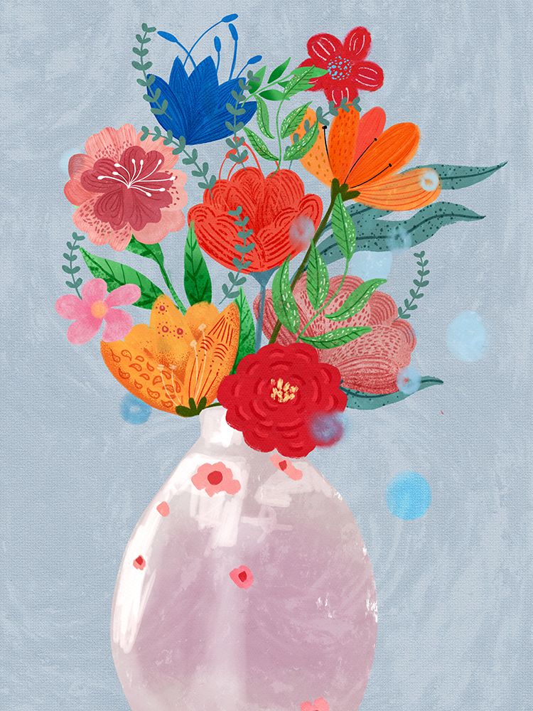 Bright And Dewy Blooms 2 art print by Juliet Rose Philips for $57.95 CAD