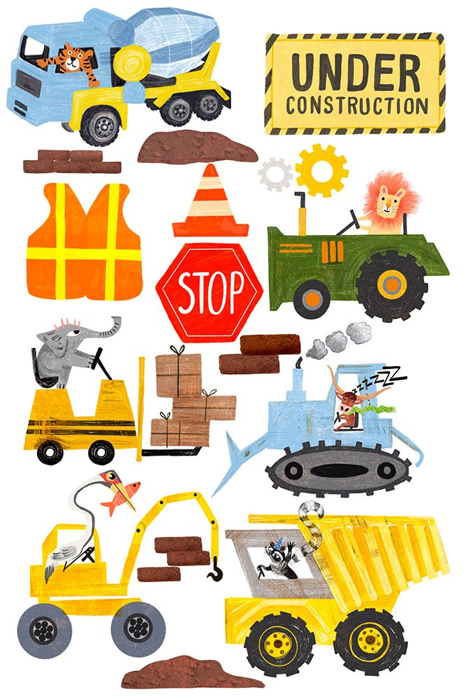 Construction Poster art print by Juliet Rose Philips for $57.95 CAD