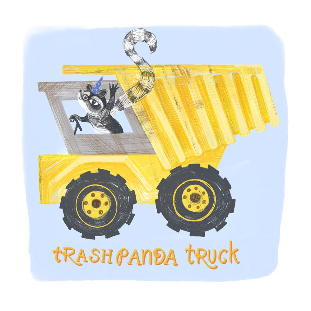 Trashpanda Truck 2 art print by Juliet Rose Philips for $57.95 CAD