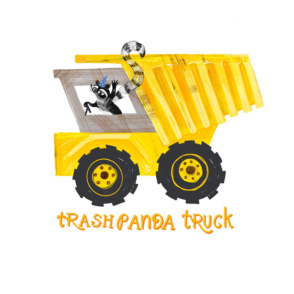 Trashpanda Truck art print by Juliet Rose Philips for $57.95 CAD