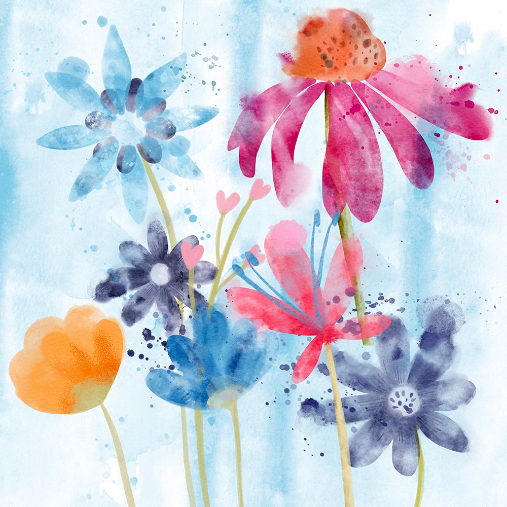 Whimsy Flowers 2 art print by Juliet Rose Philips for $57.95 CAD