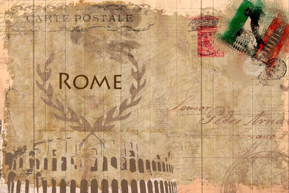 Postcard Rome art print by Kimberly Allen for $57.95 CAD
