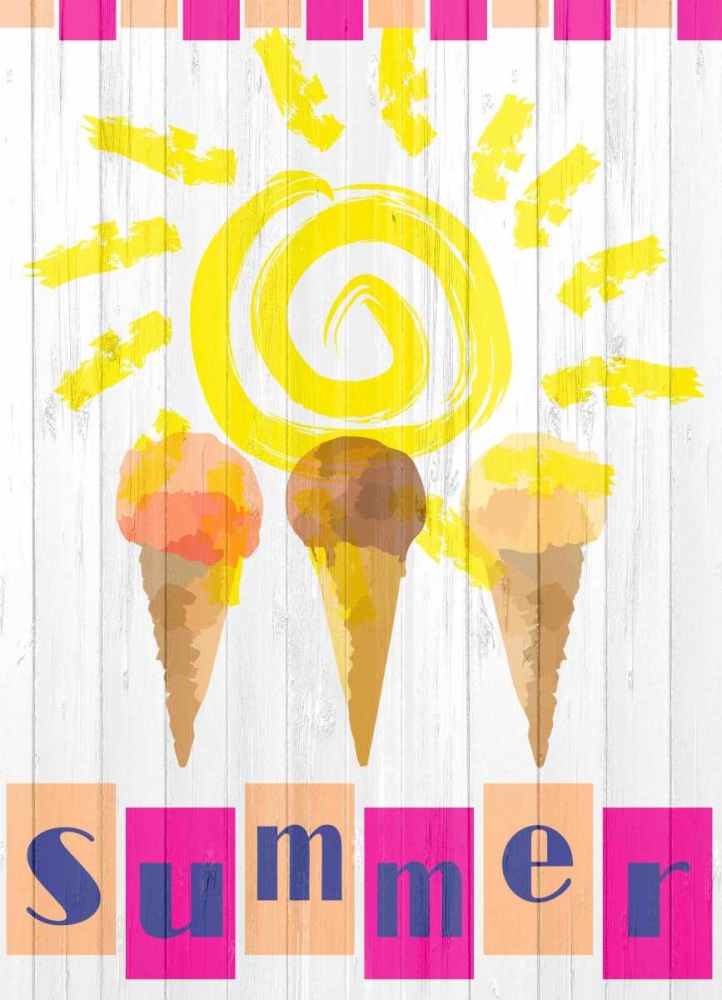 Summer Ice Cream Cones art print by Kimberly Allen for $57.95 CAD