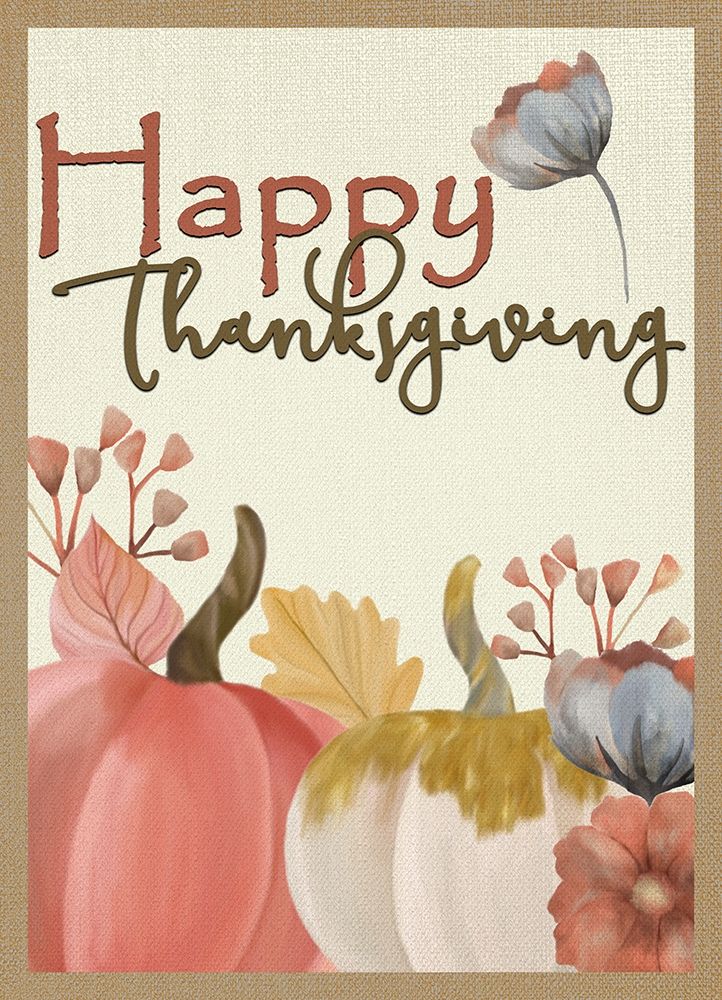 Happy Thanksgiving Floral art print by Allen Kimberly for $57.95 CAD