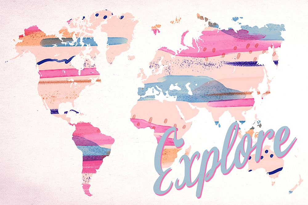 Explore Map V2 art print by Kimberly Allen for $57.95 CAD