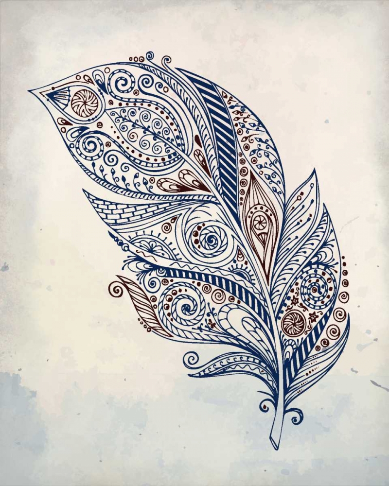 Feather Henna 1 art print by Kimberly Allen for $57.95 CAD