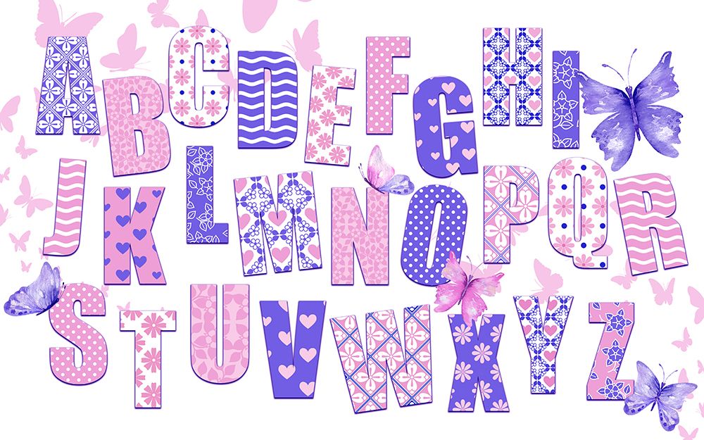 ABCs Purple And Pink art print by Kimberly Allen for $57.95 CAD