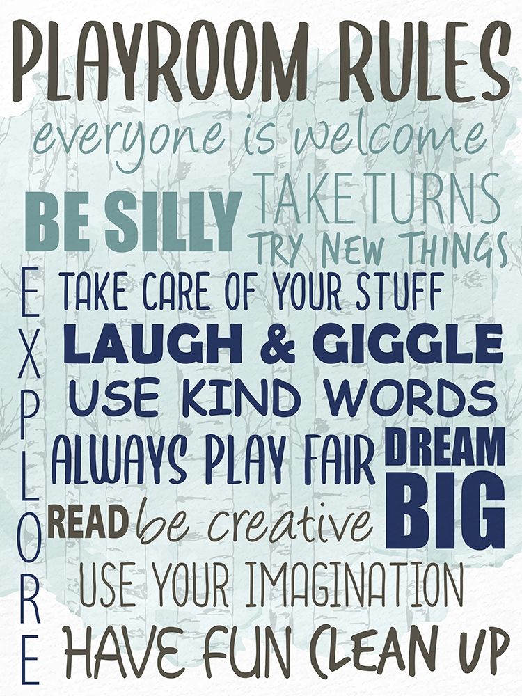 Playroom Rules Forest art print by Kimberly Allen for $57.95 CAD