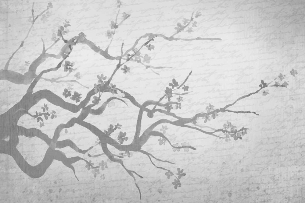 Cherry Blossom Branch in Silver art print by Kimberly Allen for $57.95 CAD