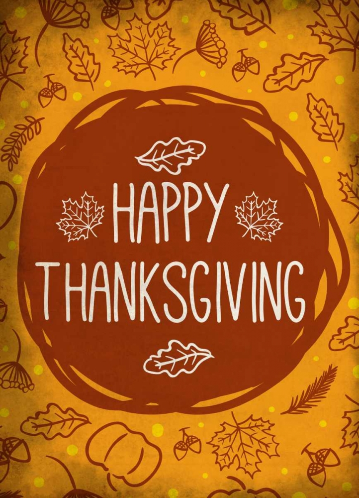 Happy Thanksgiving Orange art print by Kimberly Allen for $57.95 CAD