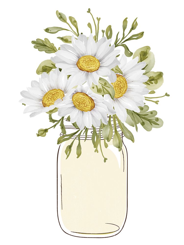 Mason Jar Floral 1 art print by Kimberly Allen for $57.95 CAD