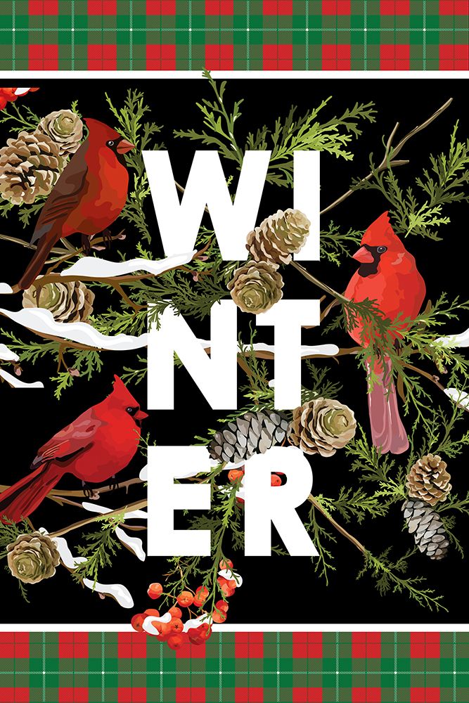 Winter Cardinals art print by Kimberly Allen for $57.95 CAD
