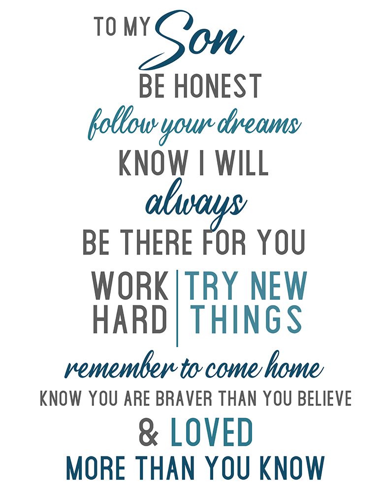 To My SonV2 art print by Kimberly Allen for $57.95 CAD