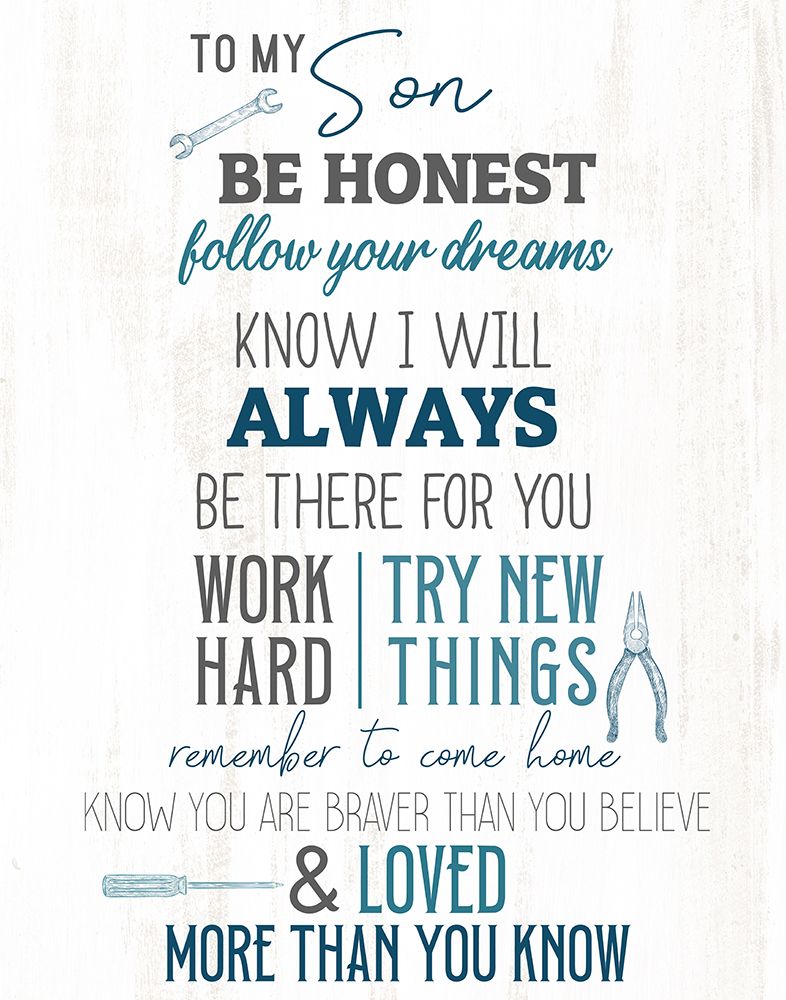 To My Son art print by Kimberly Allen for $57.95 CAD