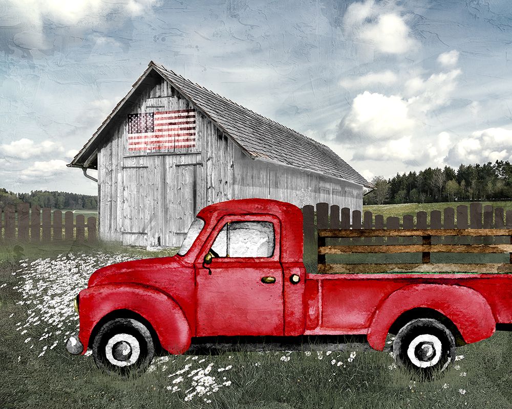 American Made Truck art print by Kimberly Allen for $57.95 CAD