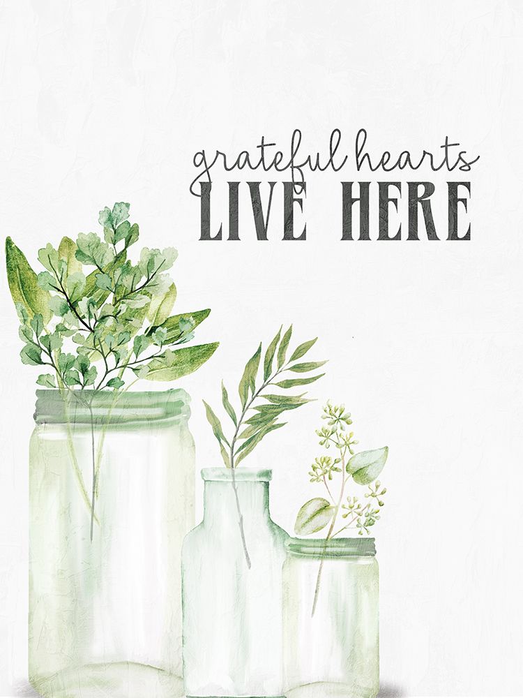 Grateful Hearts Live art print by Kimberly Allen for $57.95 CAD