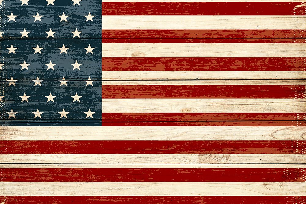 Wooden Flag art print by Kimberly Allen for $57.95 CAD