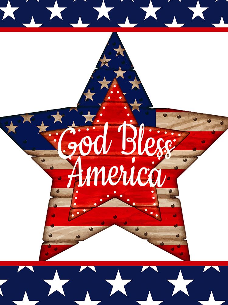 God Bless America Star art print by Kimberly Allen for $57.95 CAD