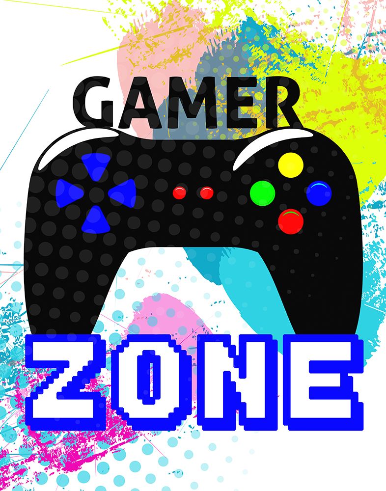 Gamer Zone Splash 1 art print by Kimberly Allen for $57.95 CAD