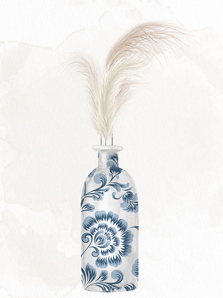 Patterened Vase In Blue 2 art print by Kimberly Allen for $57.95 CAD